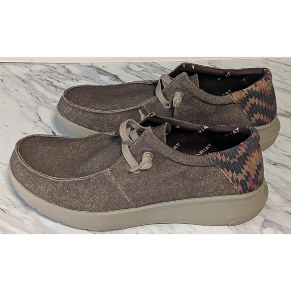 ARIAT MEN'S SOUTHWESTERN PRINT HILO STRETCH LACE CASUAL SHOE Size 11.5 - Picture 8 of 10